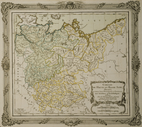 Landkarte von Sachsen 1766 von Brion