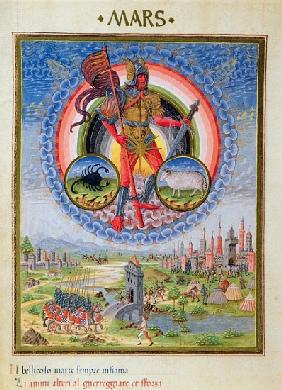 Fol.7v The Planet Mars, from ''De Sphaera''