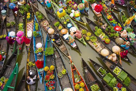 Schwimmender Markt von Banjarmasin