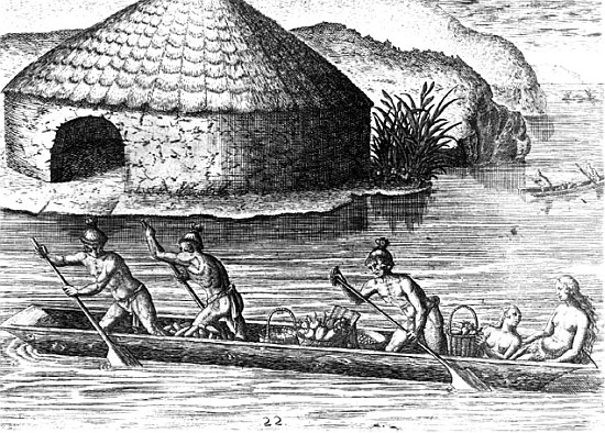 Florida Indians Storing their Crops in the Public Granary, from ''Brevis Narratio''; engraved by The von (after) Jacques (de Morgues) Le Moyne