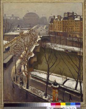 Der Pont Neuf im Schnee, Ende der 1920er Jahre