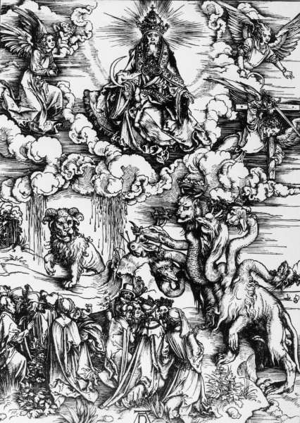 Seven-headed beast / Dürer / 1497/98 von Albrecht Dürer
