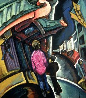 Dragon''s Gate, Chinatown, San Francisco, 1986 (tempera and masonite) 