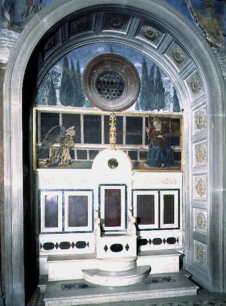 The Annunciation, from the Chapel of the Cardinal of Portugal von Alesso Baldovinetti