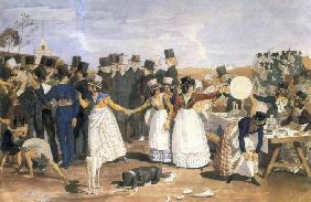 Das Oktoberfest in Rom nahe Ponte Milvio 1842