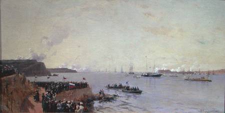 Arrival of Emperor Alexander III (1845-94) at Sevastopol von Alexander Karlovich Beggrow