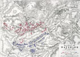 Battle of Waterloo, 18th June 1815, Sheet 1st (engraving) (see also 193243) 1833