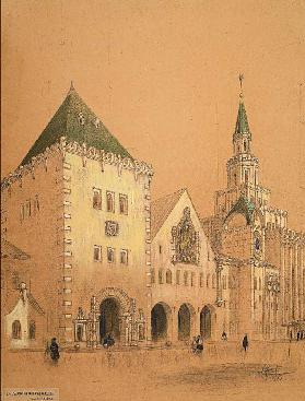 Der Kasaner Bahnhof in Moskau (Projekt) 1913