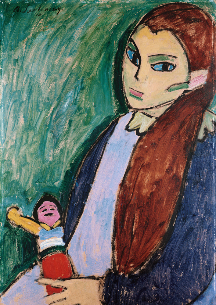 Mädchen mit Puppe von Alexej von Jawlensky