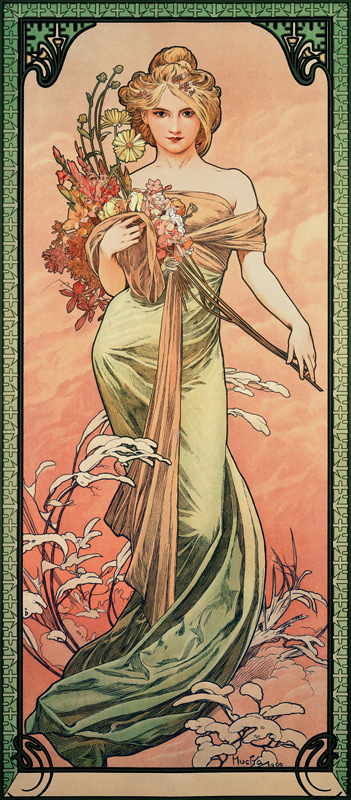 Jahreszeiten: Der Frühling von Alphonse Mucha