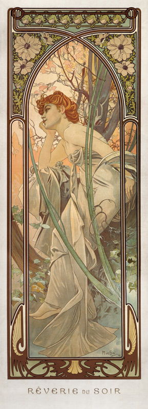 “Rèverie du soir” (Abendträumerei) von Alphonse Mucha