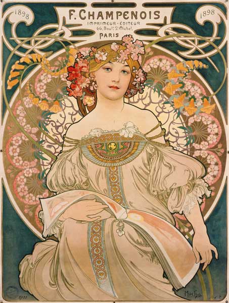 Plakat F. Champenois. von Alphonse Mucha