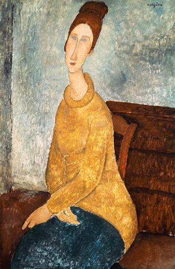 Jeanne Hebuterne in a Yellow Jumper 1918-19