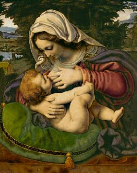 Die Madonna mit dem grünen Kissen