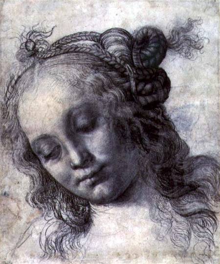 Woman Looking Down von Andrea del Verrocchio