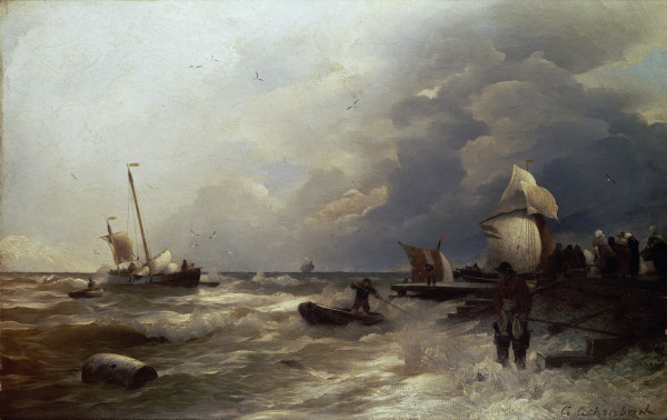 Bewegte See von Andreas Achenbach