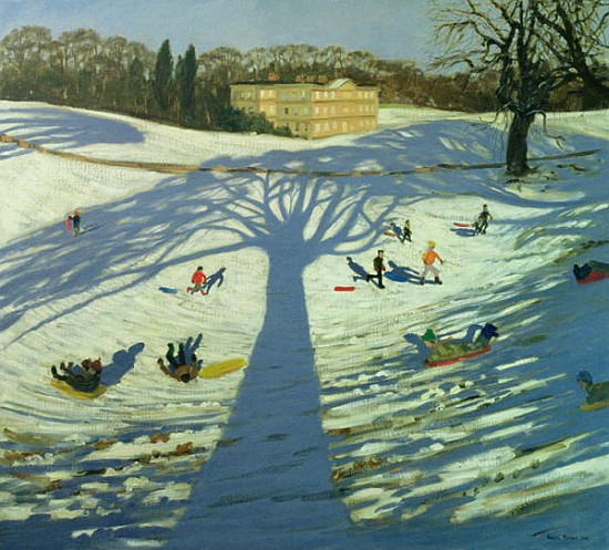 Calke Abbey House, Winter, 2002 (oil on canvas)  von Andrew  Macara