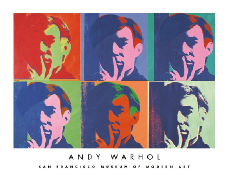 A Set of Six Self-Portraits - Andy Warhol als Kunstdruck oder Gemälde.