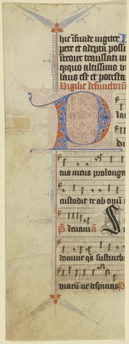 Initale P (verso Textfragment)