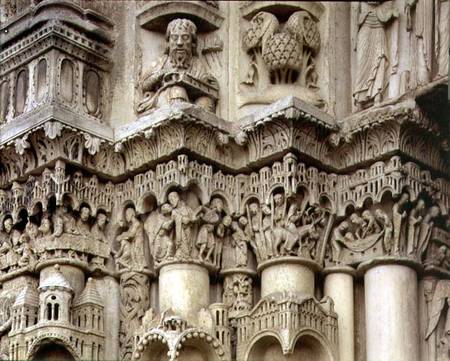 Capital frieze depicting Scenes from the Passion, from the south door of the Royal Portal,west facad von Anonymous