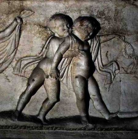 Detail from a sarcophagus relief depicting Dionysus von Anonymous