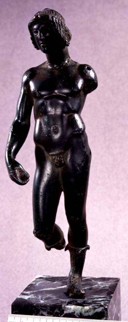 Statuette of a nude male wearing boots, possibly Dionysus, from Argive,Greek von Anonymous