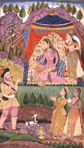 48.6/2 folio 138 Farhad recounts his adventures to Princess Shirin, from the 'Khusrau and Shirin', D 1722