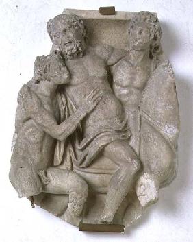 Fragment of a sarcophagus depicting a bacchanalian sceneRoman 2nd centur