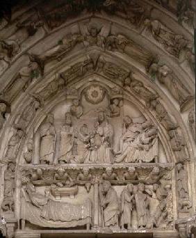 The Nativitytympanum from the west or Royal Portal 13th centu