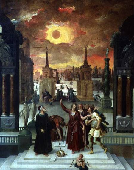 Dionysius the Areopagite Converting the Pagan Philosophers von Antoine Caron