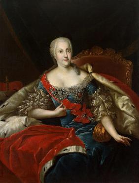 Porträt Johanna Elisabeth von Schleswig-Holstein-Gottorf, Fürstin von Anhalt-Zerbst (1712-1760), Mut