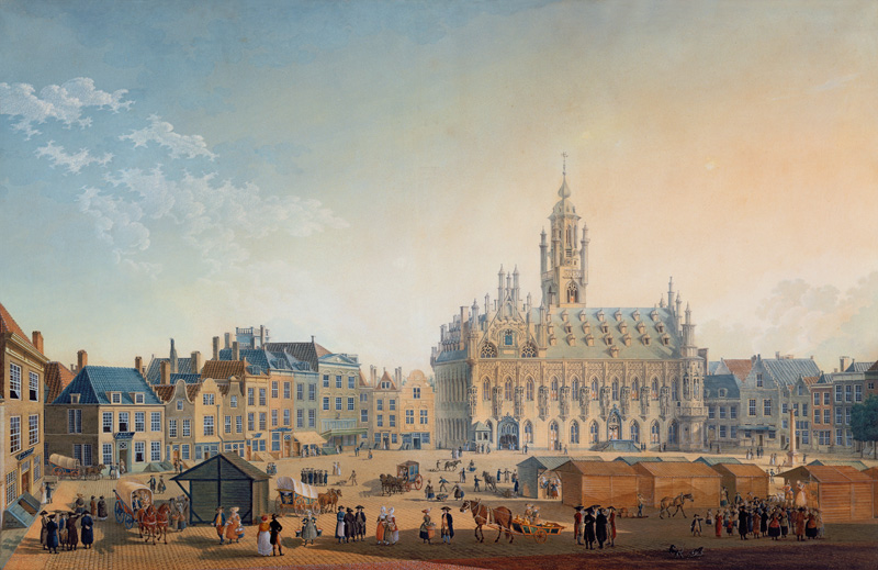 The Main Square, Middelburg von Anton Ignaz Melling