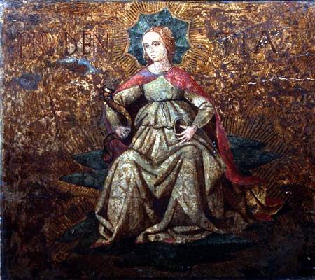 Allegory of Prudence, end panel of a cassone von Apollonio  di Giovanni