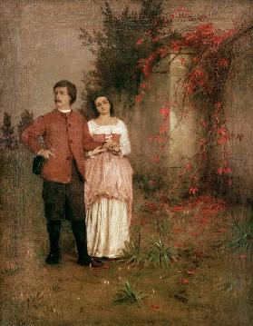 Selbstbildnis Böcklin mit Frau