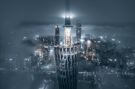 Bewölkter Canton Tower