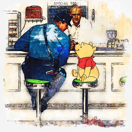 NORMAN ROCKWELL, Breakfast With Winnie 2022