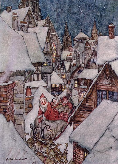 Christmas illustrations, from ''The Night Before Christmas'' by Clement C. Moore von Arthur Rackham