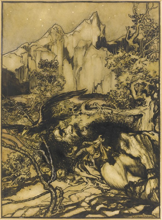 Thors Reise ins Land der Riesen von Arthur Rackham