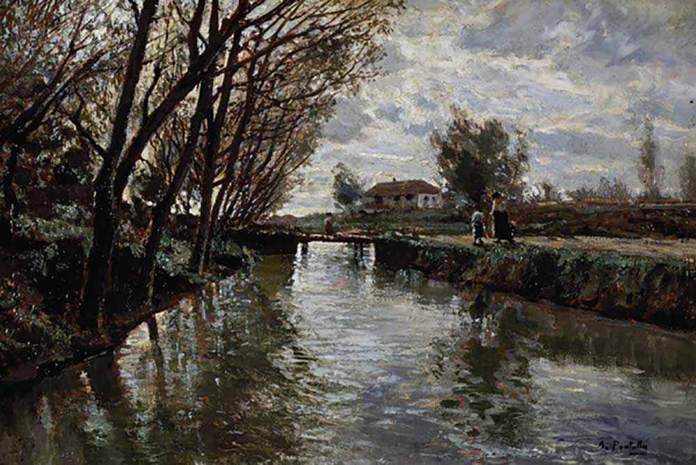 Am Ufer des Flusses von Attillo Pratella