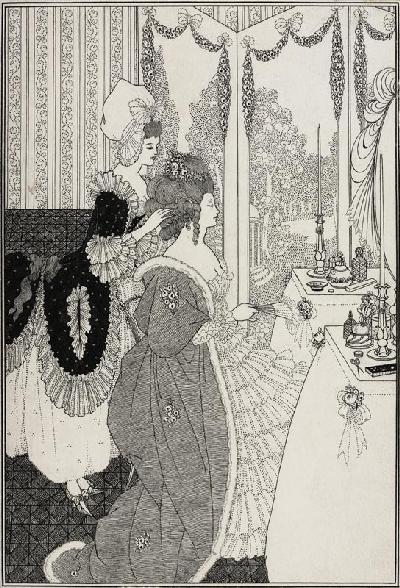 Die Toilette. Illustration für "Der Lockenraub" von Alexander Pope 1894