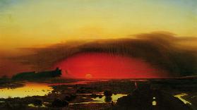 Die Pontinischen Sümpfe bei Sonnenuntergang 1848