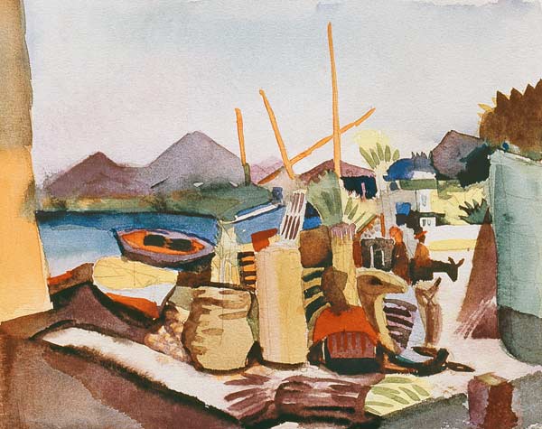 Landschaft bei Hammamet von August Macke