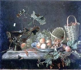 Fruit Piece with Wine Glass 1692