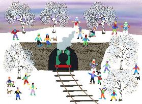 Stem train in the snow 2018