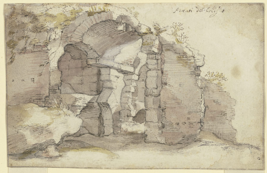 Ruine eines antiken tonnengewölbten Baus von Bartholomeus Breenbergh