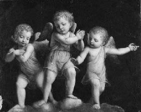 Three Cherubs - Black and white