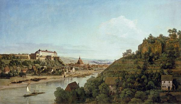 Pirna von den Weinbergen bei Posta 1753/1755