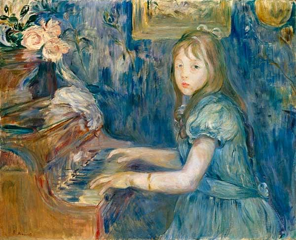 Lucie Leon at the Piano von Berthe Morisot