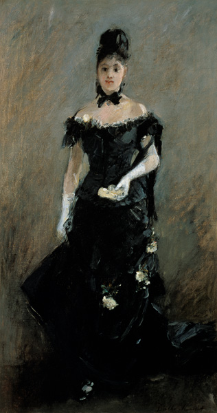 Vor dem Theaterbesuch. - Berthe Morisot als Kunstdruck oder handgemaltes  Gemälde.