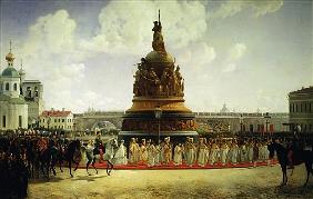 The Consecrating of the Monument to the Millennium of Russia in Novgorod in 1862